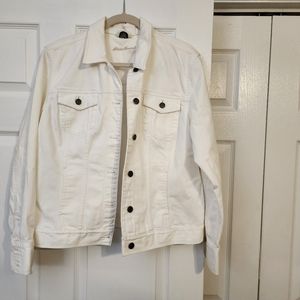 Eddie Bauer Women's XL white jean jacket